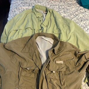 2 shirt bundle L.L. Bean and Columbia fishing shirts size XXL for both.
